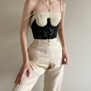 Vintage essential black lace under bust, size 32, 34, 36