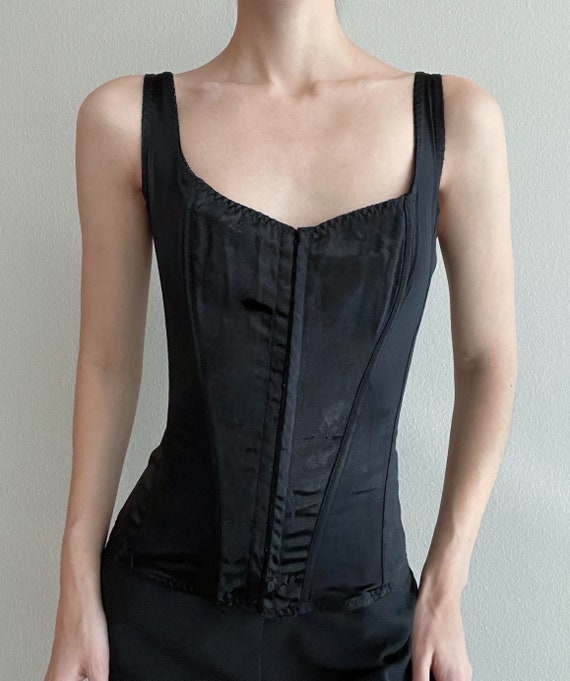 Vintage Black Corset Top, Size S 34 -  Canada