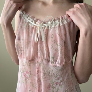 Y2k light pink babaydoll slip, size L XL image 2