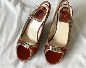 Vintage Christian Dior monogram platform shoes, size 36 EU #10216