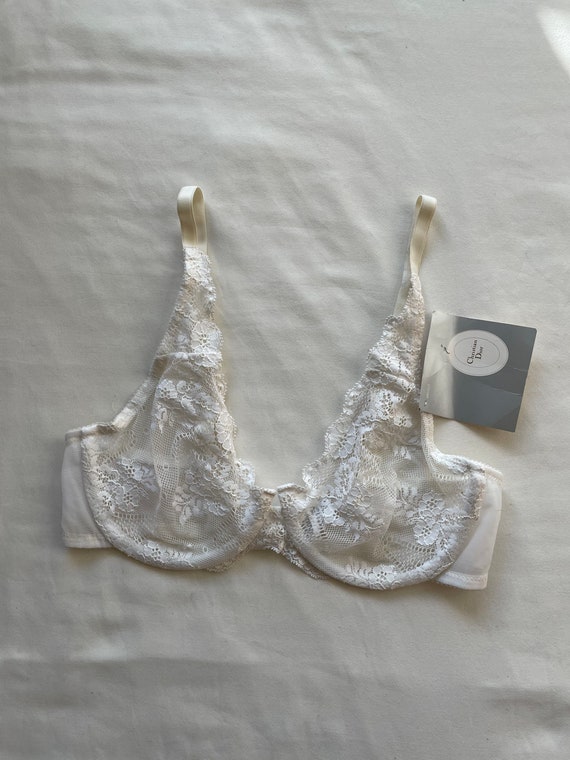 Vintage Dior Ivory Lace Bra, Size 34C 10203 -  New Zealand