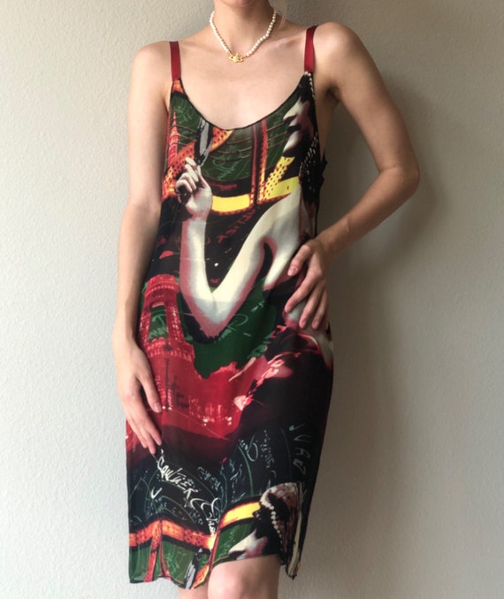Rare gorgeous Vtg Jean Paul Gaultier slip dress, … - image 1