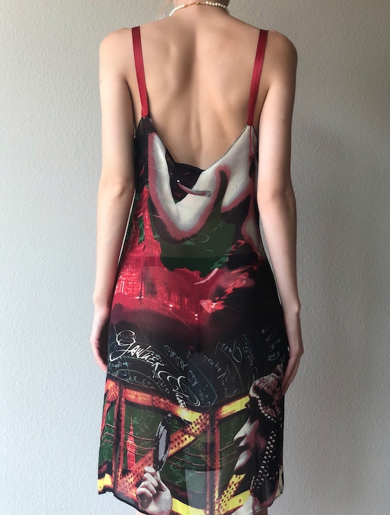 Rare gorgeous Vtg Jean Paul Gaultier slip dress, … - image 3