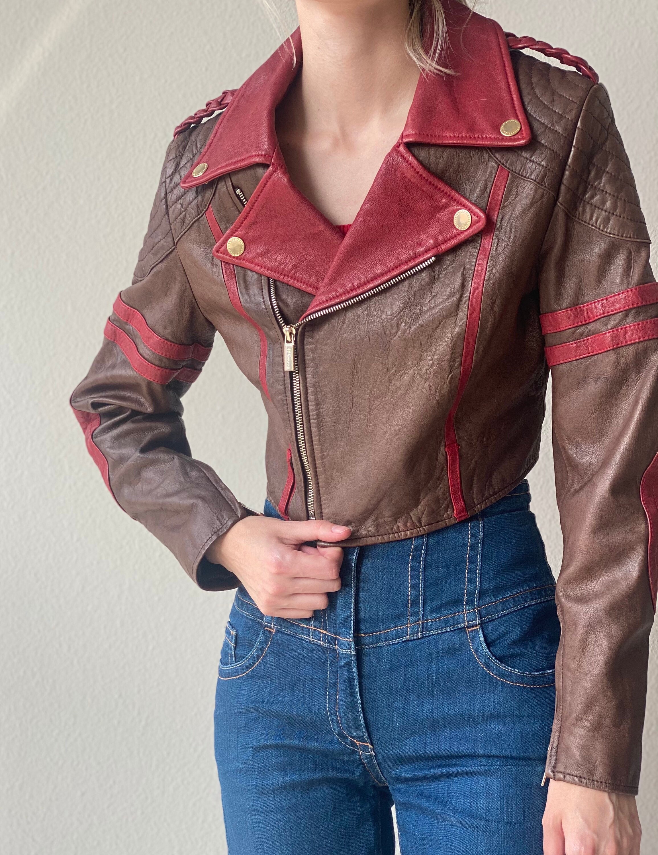 Rare Vintage Jean Paul Gaultier Leather Cropped Jacket Brown - Etsy