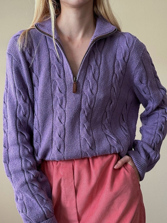 Vintage Polo Ralph Lauren silk cashmere purple swe