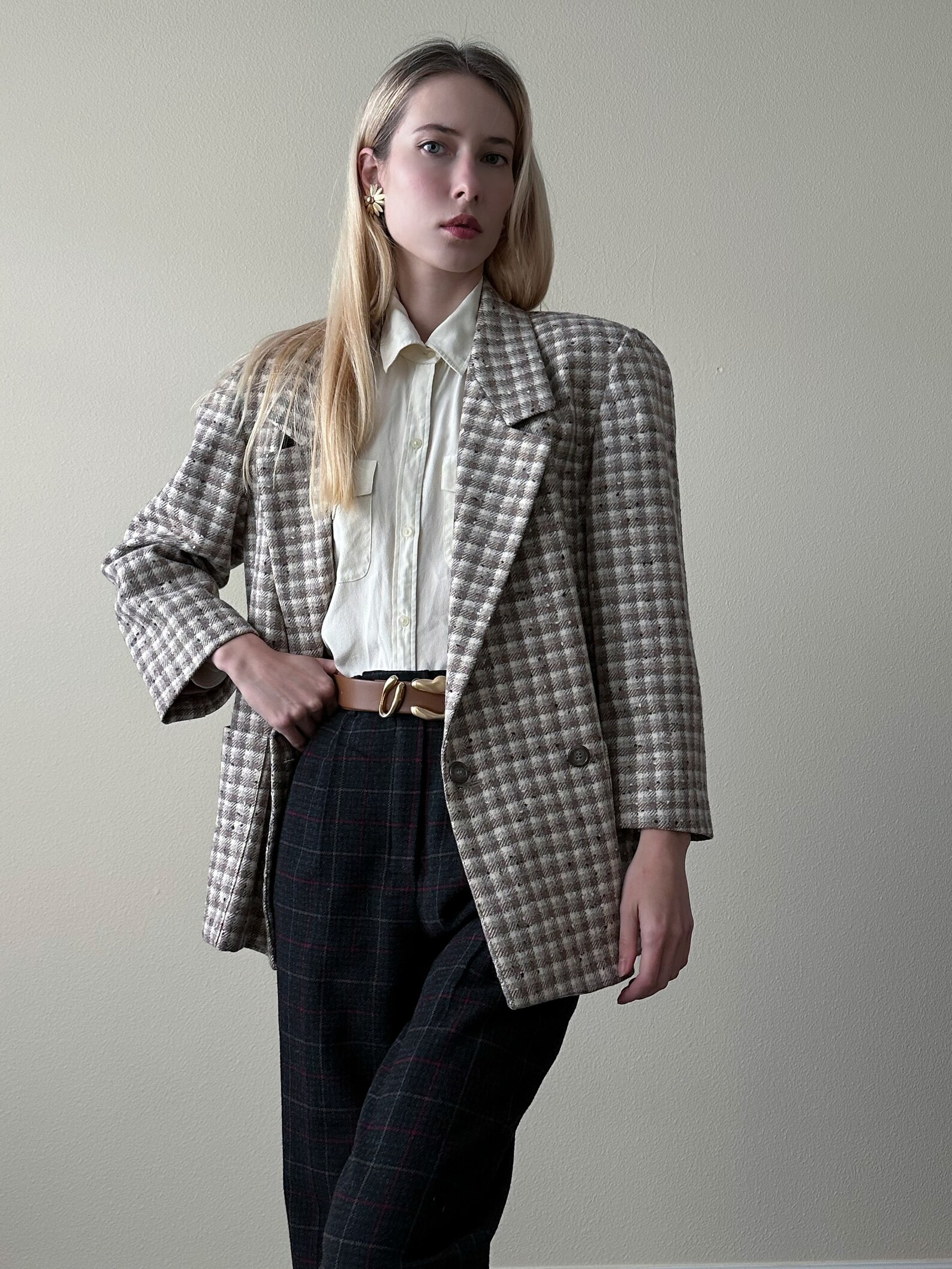 Wool beige blazer