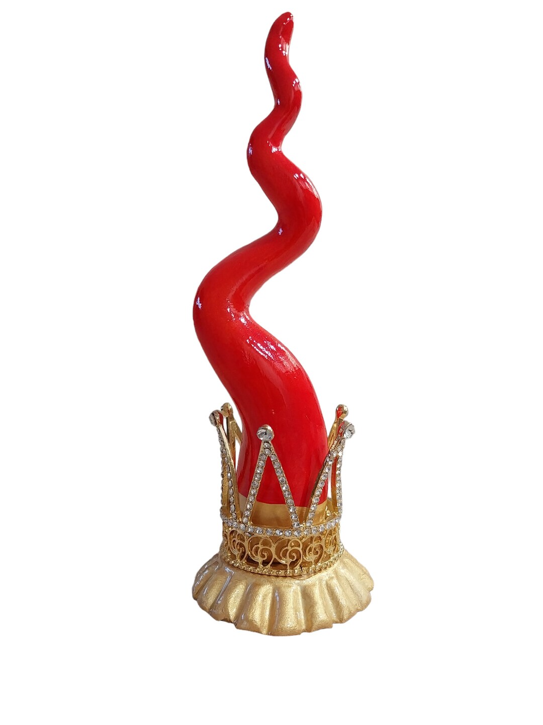 アンティーク　アフリカの角笛を持つ女　陶器製　イタリア製 アンティーク アフリカの角笛を持つ女 陶器製 イタリア製