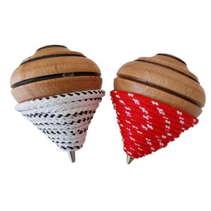 Wooden Spinning Top Classic Timeless Game Strummolo