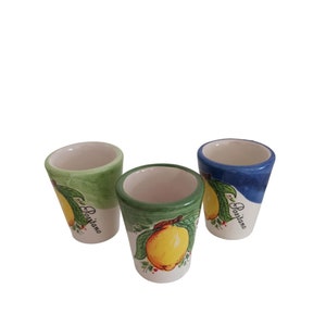 Positano Limoncello Glasses in Ceramic 6 Pieces