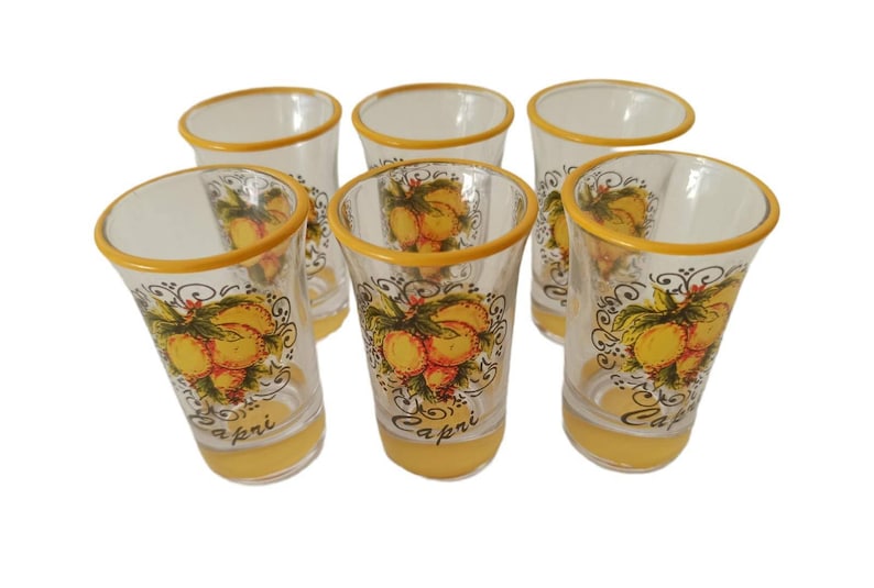 Shot Glasses for Limoncello Liqueur and Capri Coffee in Etsy