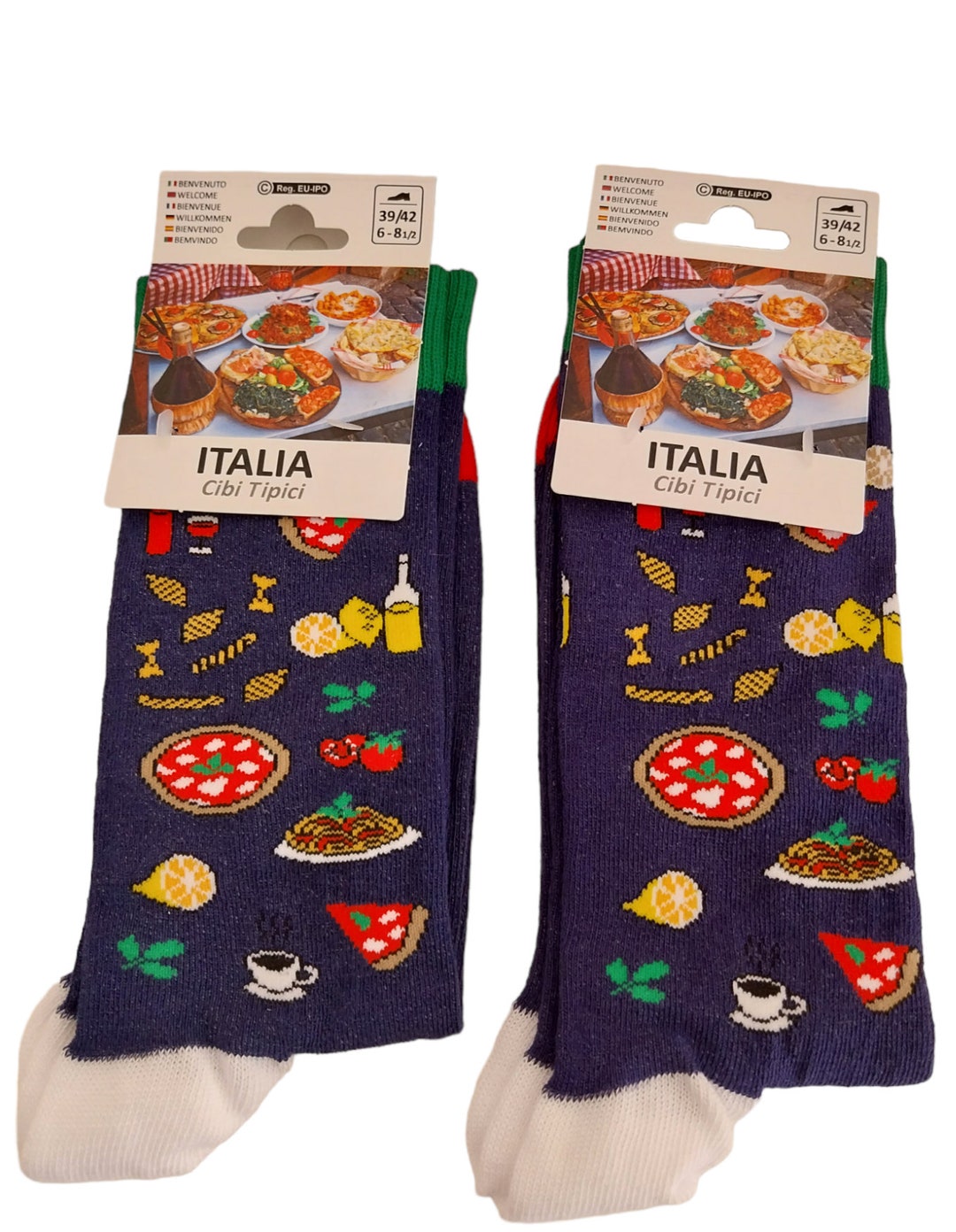 1 Pair of Embroidered Italian Cotton Kitchen Socks - Etsy