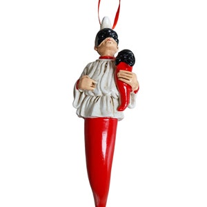 Lucky horn with Pulcinella