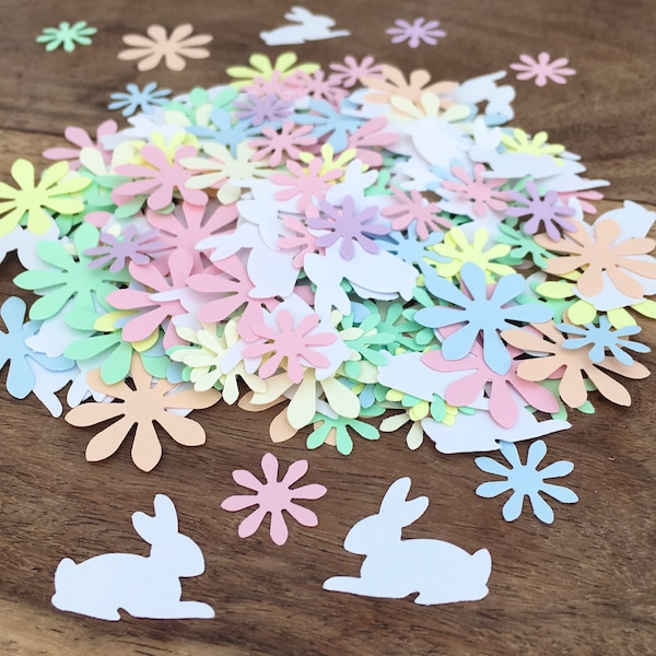 Bunny Rabbit Handmade Table Top Confetti, Easter Table Decorations, Girls Birthday, Baby Shower, Christening.