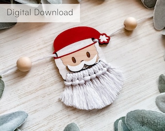 Weihnachten Santa Girlande SVG - Digital geschnittene Datei - Laser Cut Datei