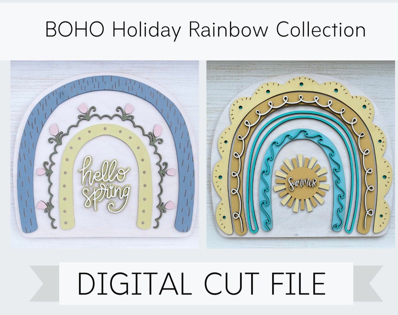 Boho Rainbow SVG Digital File Laser Cut File DIY Craft - Etsy Canada