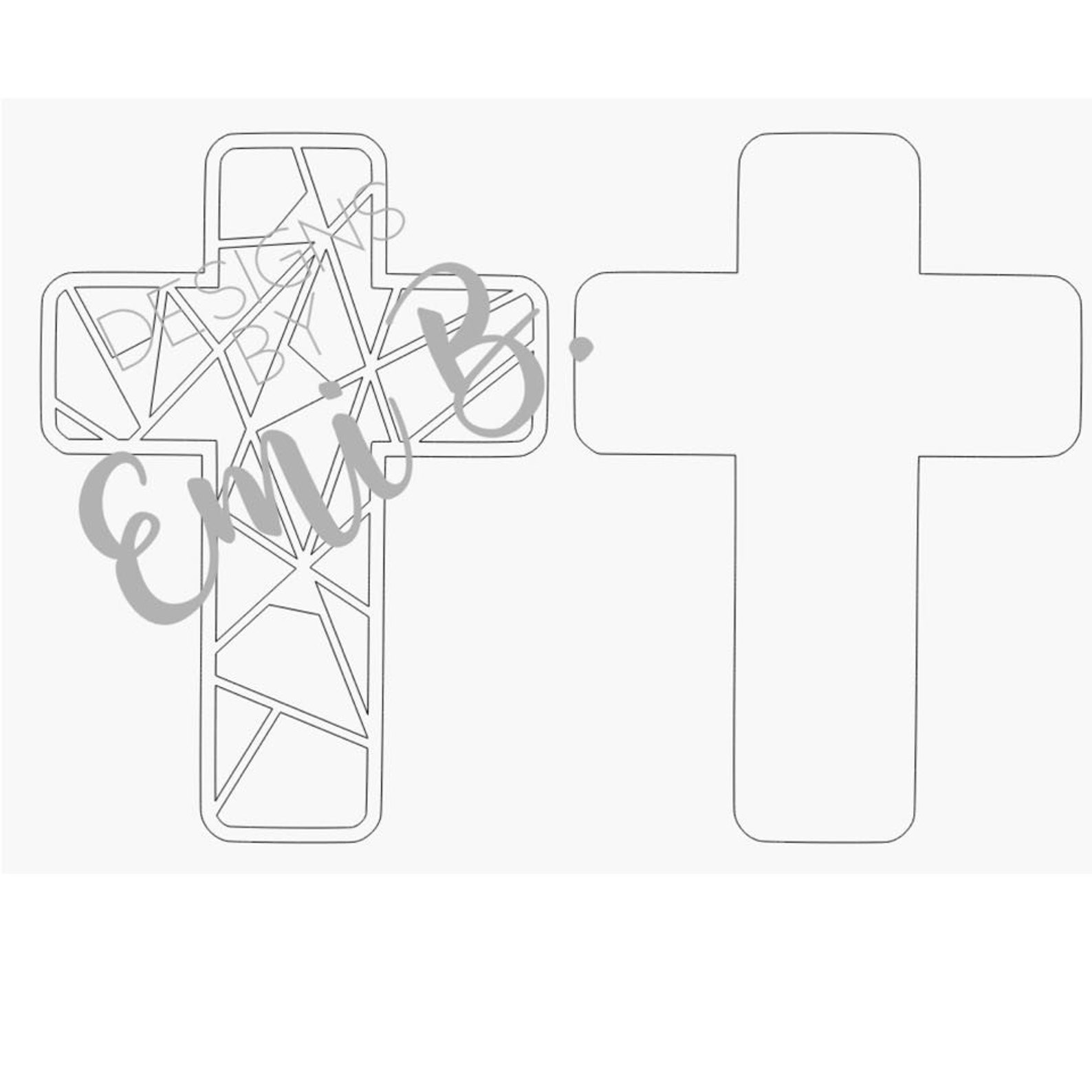 Geometric Cross Digital File | Etsy