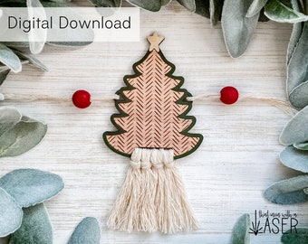 Weihnachtsbaum Girlande SVG - Digital geschnittene Datei - Laser geschnittene Datei