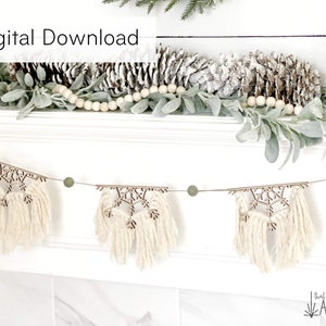 Christmas Snowflake Garland SVG - Digital Cut File - Laser Cut File