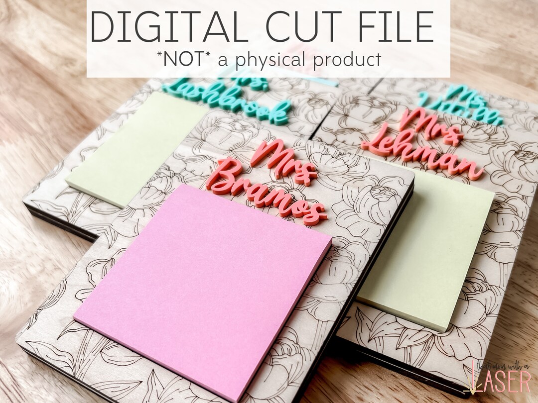 Floral Notepad, Office Decor, Desk Organizer, Notes Holder - Etsy