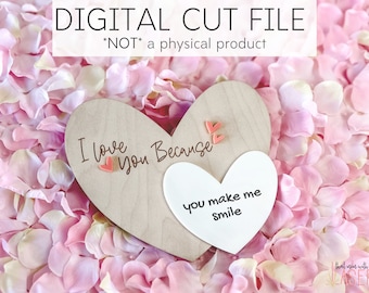 Valentines Day - I Love You Because Sign, Digital Download, SVG