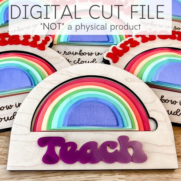 Rainbow Sticky Note Pad For Teachers, Office Decor, Desk Organizer, Notes Holder