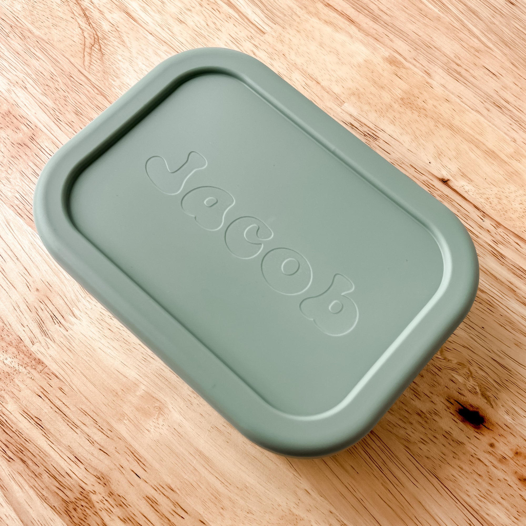 Custom Silicone Lunch Box with Personalization, Work or School Meal Reusable Container with Name