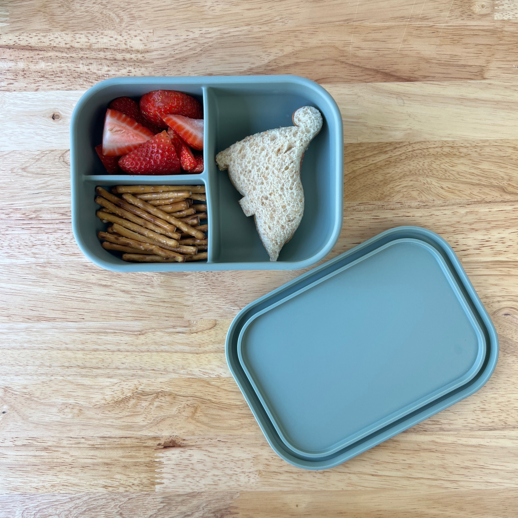 Custom Silicone Lunch Box with Personalization, Work or School Meal Reusable Container with Name