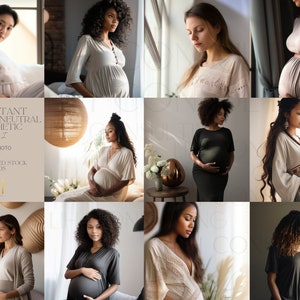 Expectant Mothers Neutral Aesthetic Stock Photos | Stock Images | Stock Photography
