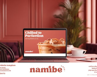 Cafe Website Template | Modern One-Page Canva Design