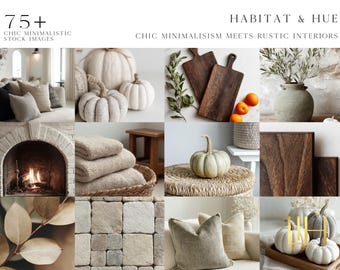 Autumn Interior Stock Photos: Sage, Gray, Auburn, Minimalist (PNG)