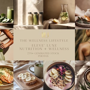 Wellness Stock Fotos | Luxus Gesunder Lebensstil & Ernährung Fotografie | 275+ Faceless Content Bilder für Instagram + Social Media |