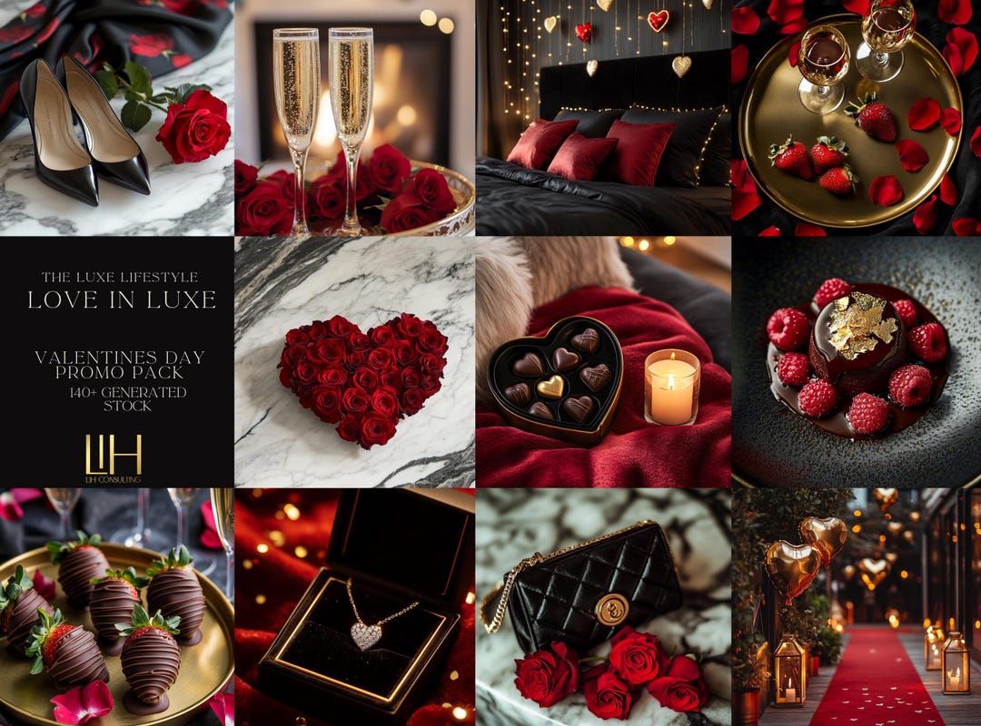 Luxury Valentine's Day Stock Photos: Elegant Romance PNG Images - Etsy