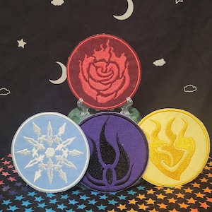 RWBY-symbolen Opstrijkpatches - Geborduurde patches