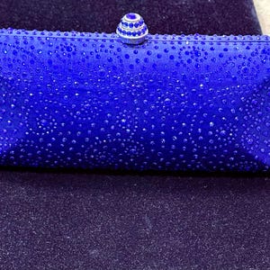Blue Stone Evening Clutch with Chain: Ethnic Western Wear