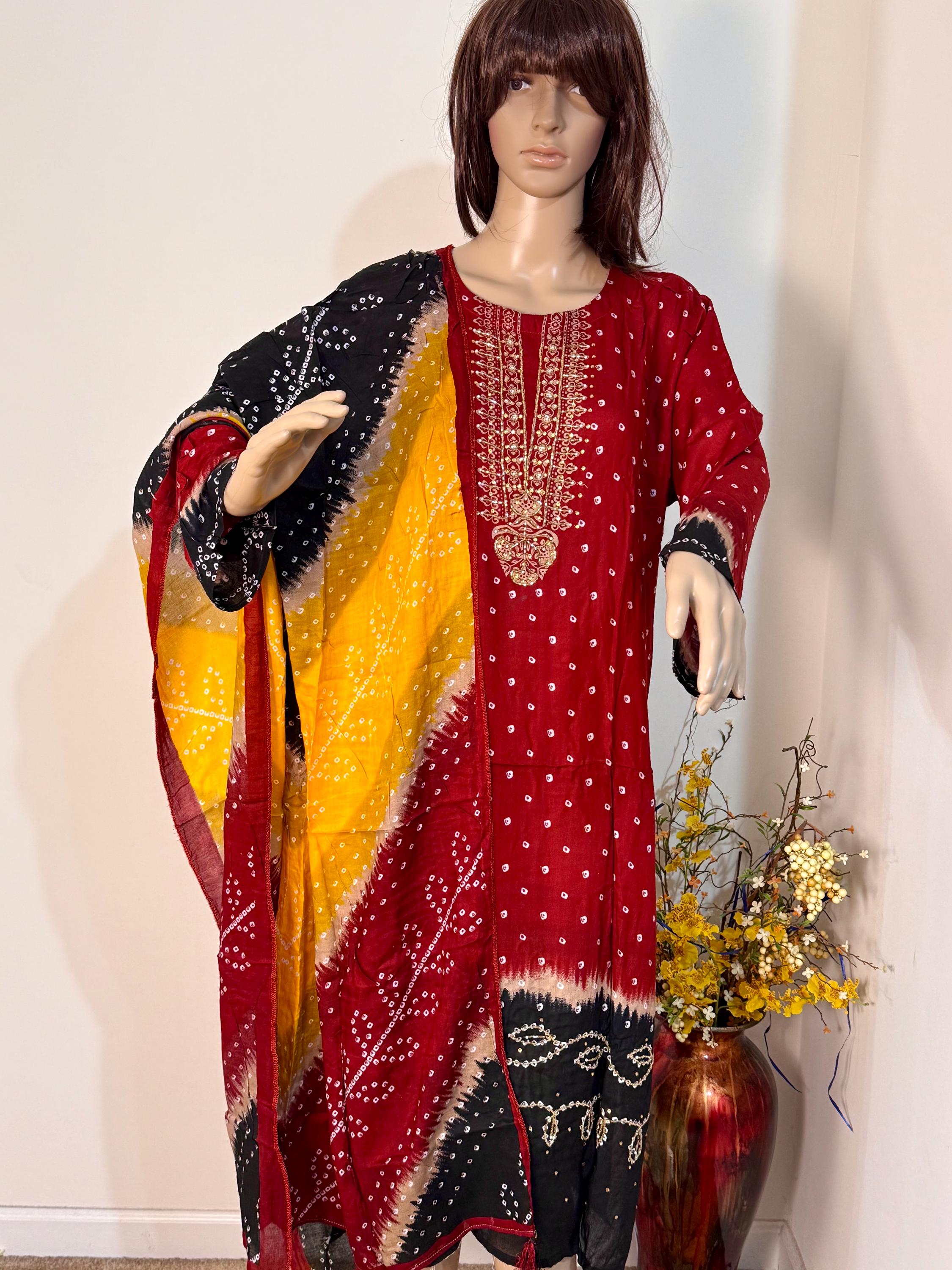 indian chunri dress design Beautiful Indian Chunri Dupatty with press gotta 4 side border and 4 side lacing *Limited stock* *Come and Grab your favorite color* For order and more details inbox or whatsapp 03187105252