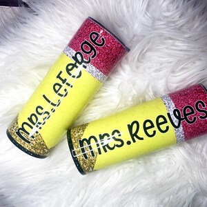 Personalized Teacher Cup. Pencil cup.  Teacher Tumbler. Teacher Name cup. Personalized Teacher Tumbler.