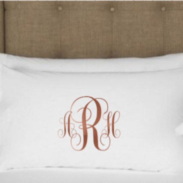 Monogram Pillowcases Etsy