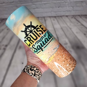 Cruise cups. Personalized cruise tumbler. Personalized beach cup. Vacation cup with name. Skinny tumbler. Stainless steel tumbler.