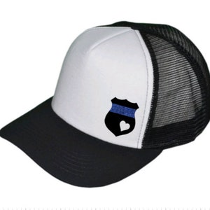 Police wife hat. Police Mom hat. Police love hat. Police trucker hat.
