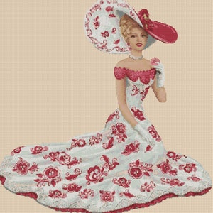 cross stitch chart Elegant Lady No. 156 M