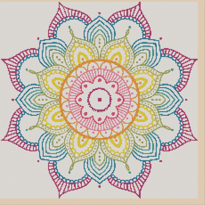 cross stitch chart mandala no 420 xx etsy