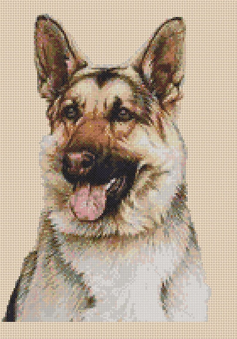 Cross Stitch Chart German Shepherd Alsatian Dogs No. 167 Etsy