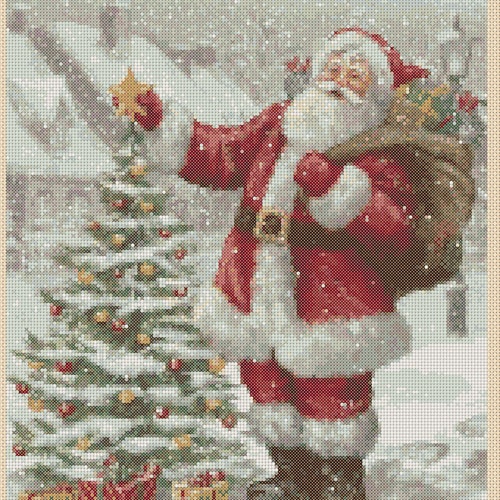 Santa Claus Cross Stitch Pattern Counted Cross Stitch Chart - Etsy