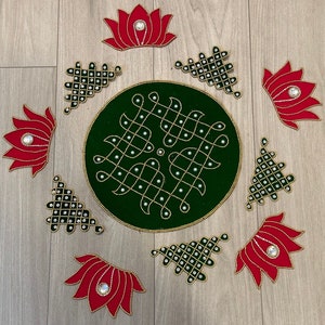 Ethnic rangoli set velvet material/ Festive/ Thamboolam/ Return Gifts/ housewarming gifts/ wedding gifts/ rangoli
