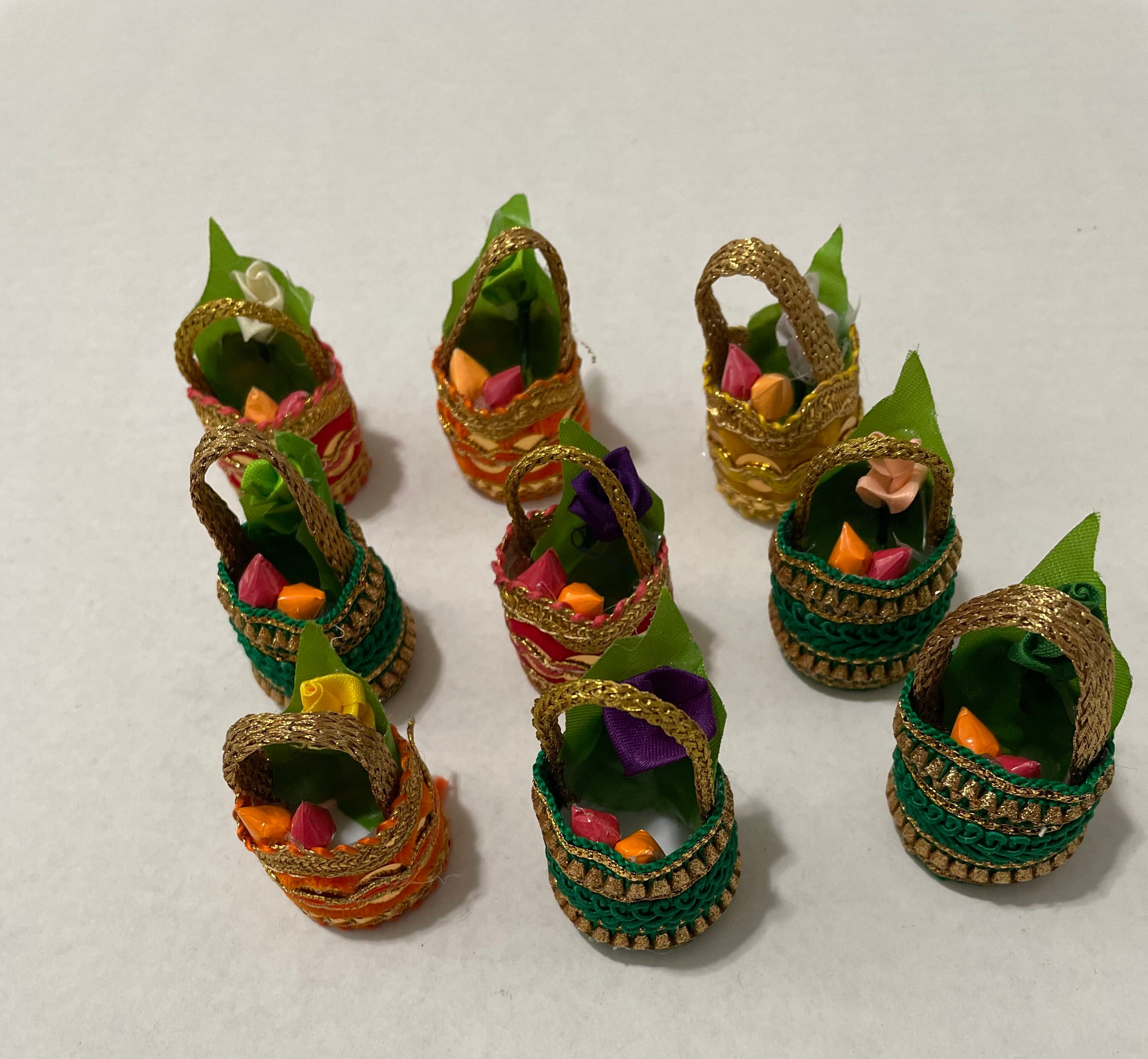 Indian Ethnic Basket Shape Kumkum/ Haldi/ Festive/ Thamboolam