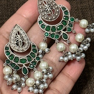 Ethnic oxidized earrings