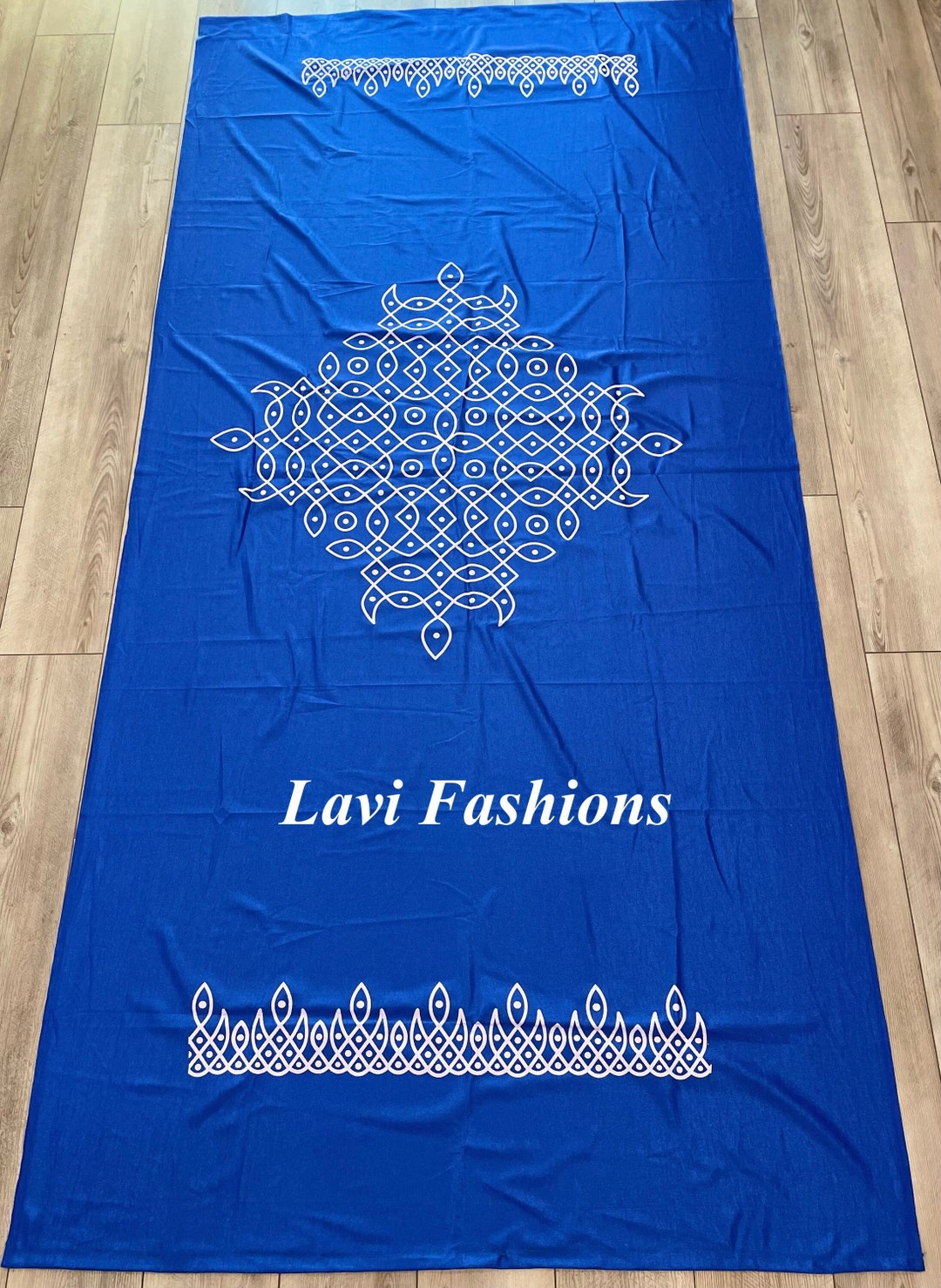 1 Ethnic Crushed Satin 3D Printed Fabric Kollam Backdrop Cloth/ Back