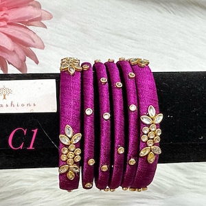 Silk Thread Bangles/ Bangles For Gifting/ Indian Saree Bangles/ Handmade Indian Bangles