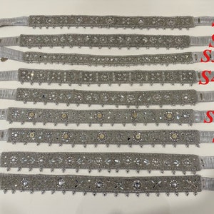 Silver adult size waist belt