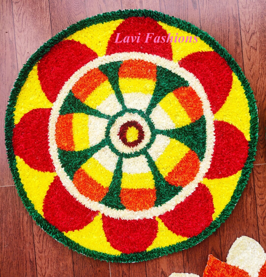Ethnic Rangoli Mat 3 Feet/ Pooja Mat/ Decor Mat/ Festive/ Etsy